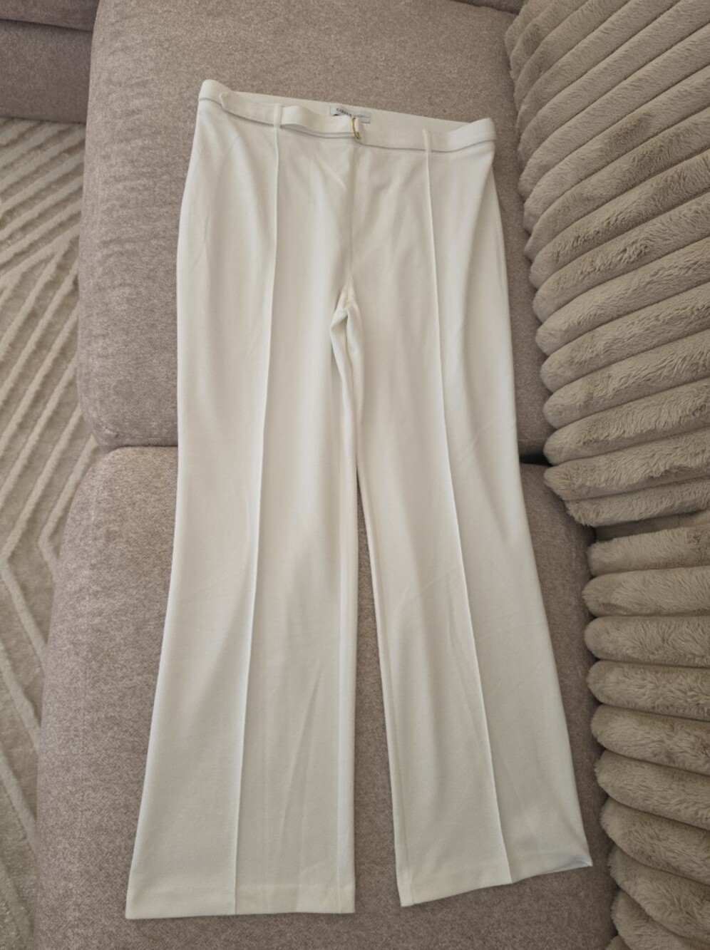 Women’s Cream Straight-Leg Pants